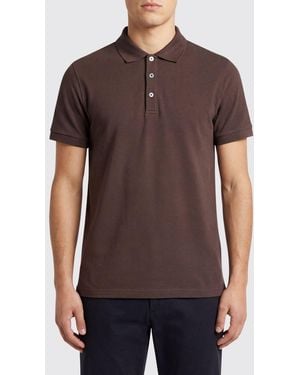 Fay Cotton Polo Shirt - Brown