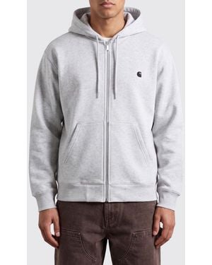 Carhartt Cotton-Blend Zip-Up Hoodie With Kangaroo Pocket - Gray