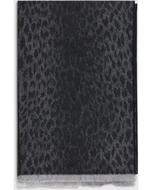 Gucci Wende-Schal Aus Merinowolle Mit Gg-Monogramm Und Animal-Print - Schwarz