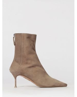 Aquazzura Saint Honour Suede Ankle Boots - Brown