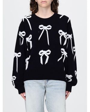 Marc Jacobs Viscose Crew Neck Jumper With Bows - Blue