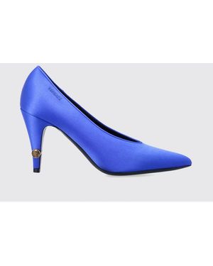Versace Gianni Satin Court Shoes - Blue