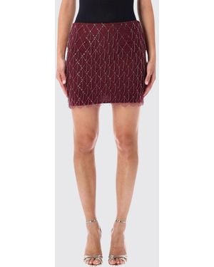 ROTATE BIRGER CHRISTENSEN Beaded Embroidered Stretch-Tech Pencil Mini Skirt