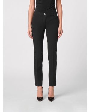 Philipp Plein Low-Rise Skinny Cady Pants With Slant Pockets - Black