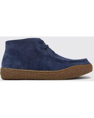 Camper Peu Terreno Suede Chukka Boots With Raised Apron Seam - Blue