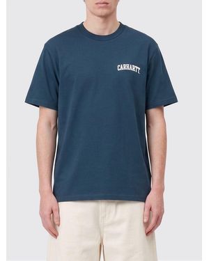 Carhartt Camiseta De Algodón Orgánico Con Logo - Azul