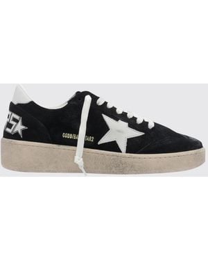 Golden Goose Ball Star 2 Distressed-Effect Suede Sneakers - Black
