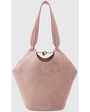 KHAITE Lotus Suede Bag - Pink