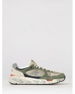 Premiata Mase Wildleder- Und Canvas-Sneakers - Weiß