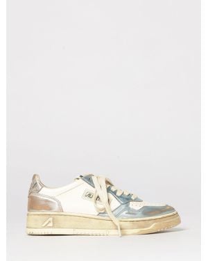 Autry Medalist Low Super Vintage Used Leather Trainers - Natural