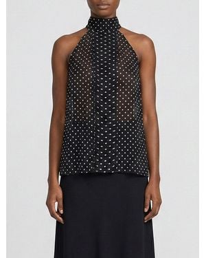 Tom Ford Polka Dot Silk Top - Black