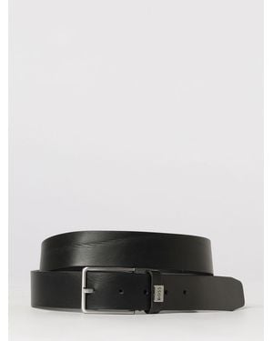 BOSS Ceinture En Cuir Pleine Fleur - Noir