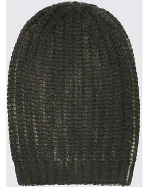 Avant Toi Merino Wool And Cashmere Blend Beanie With Ribbed Edges - Green