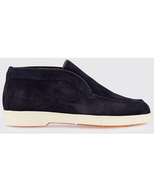 Santoni Desert Suede Ankle Boot - Blue