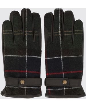 Barbour Gants En Laine À Motif Tartan Classique - Noir