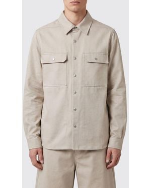 Rick Owens Duchesse Shirt Jacket With Classic Collar - Natural
