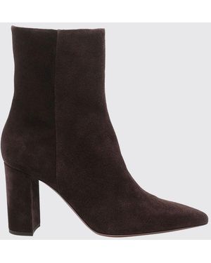Paris Texas Anja Suede High-Heeled Ankle Boots - Black