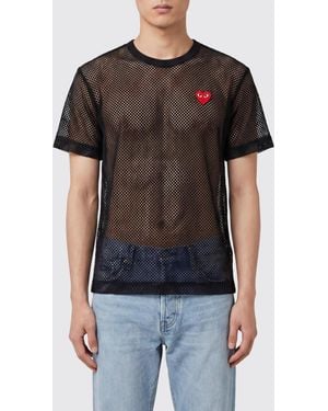 COMME DES GARÇONS PLAY Comme Des GarÇ Ons Play Mesh T-Shirt With Logo - Black