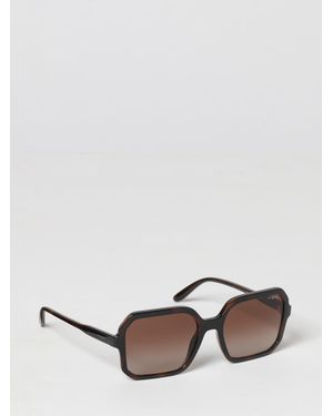 Vogue Rectangular Acetate Sunglasses With Printed Logo On The Temples - Multicolor
