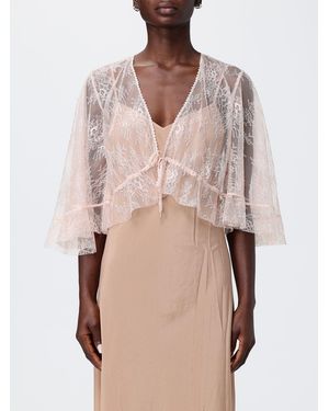 Alberta Ferretti Lace Shrug - Natural