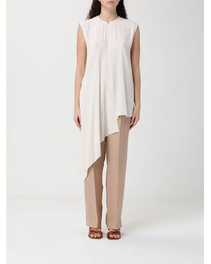 Fabiana Filippi Asymmetric Crepe De Chine Blouse - Natural