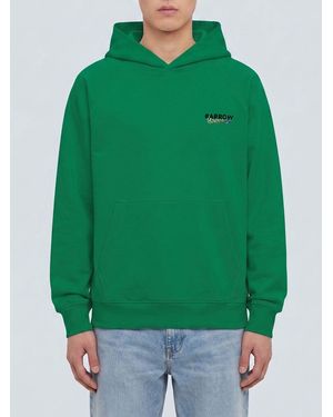Barrow Cotton Hoodie With Teddy Print - Green