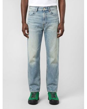7 For All Mankind Straight Vintage Denim Jeans - Blue