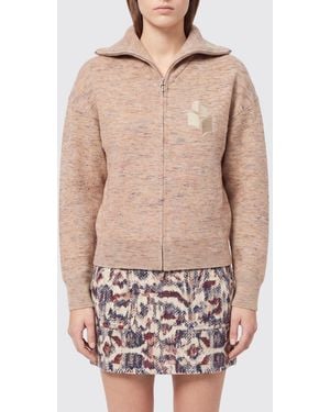 Isabel Marant Cárdigan Con Cremallera Koxy De Mezcla De Viscosa Y Logo Monograma - Rosa