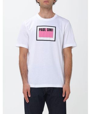 Paul Smith Organic Cotton Crewneck T-Shirt With Logo Print - White