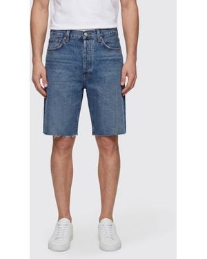 Agolde Knee-Length Denim Shorts With Five-Pocket Design - Blue