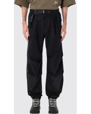 and wander Pantaloni Con Zip Laterale - Nero