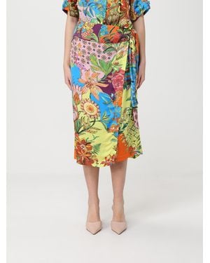 Liu Jo Graphic Print Satin Wrap Skirt - Multicolour