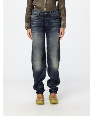 DIESEL D-Heel High-Waisted Straight Jeans - Blue