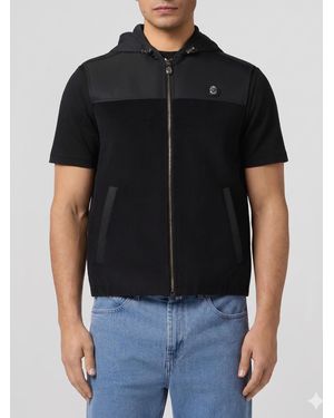 Billionaire Cotton And Lycra Vest With Logo - Black