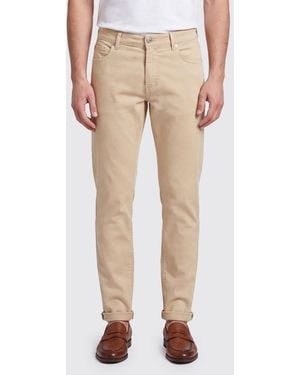 Brunello Cucinelli Slim Fit Five-Pocket Stretch Denim Jeans - Natural