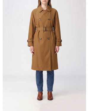 Max Mara Gabardina De Algodón Cruzada - Neutro