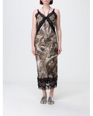 Pinko Printed Viscose Slip Dress - Green