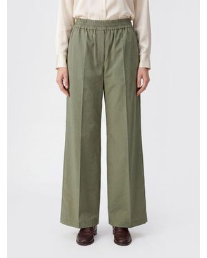 Brunello Cucinelli Wide Leg Poplin Pants - Green