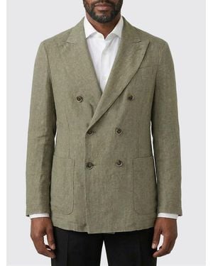 Barena Double-Breasted Linen Blazer - Green