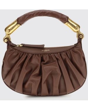 Balmain Ébène Leather Handbag - Brown