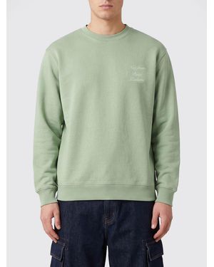 Drole de Monsieur Rundhals-Sweatshirt Aus Baumwolle Mit Slogan - Grün