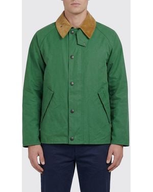 Barbour Transporter Oversized Casual Waxed Cotton Jacket - Green