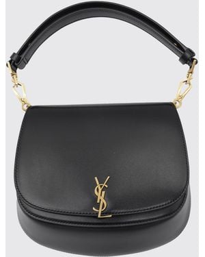 Saint Laurent Sac À Poignée Supérieure Voltaire En Cuir Box - Noir
