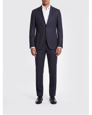 Lardini Cotton Single Breasted Dress - Blue