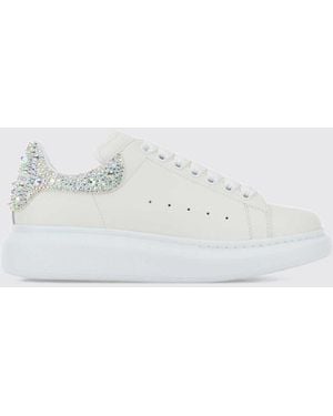 McQueen Alexander Oversize Calf Leather Sneakers With Chunky Sole - White