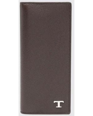 Tod's Grained Leather Wallet - White