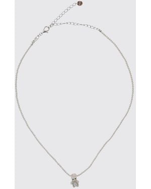 YVMIN Gargantilla De Plata Chapada En Oro 18K Con Perlas Sintéticas Y Cristales - Blanco