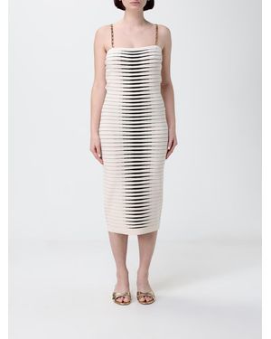 Elisabetta Franchi Viscose Blend Midi Dress - White