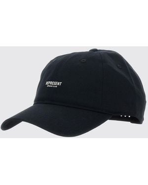 Represent Gorra De Béisbol De Algodón Con Logo Estampado Y Correa Ajustable - Negro