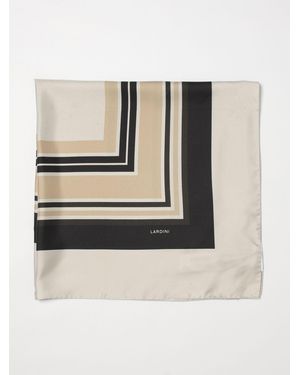 Lardini Striped Silk Foulard - Natural